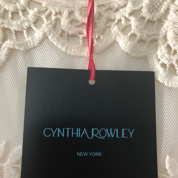 Cynthia Rowley sleeveless tank embroidered LG - Picture 4 of 8